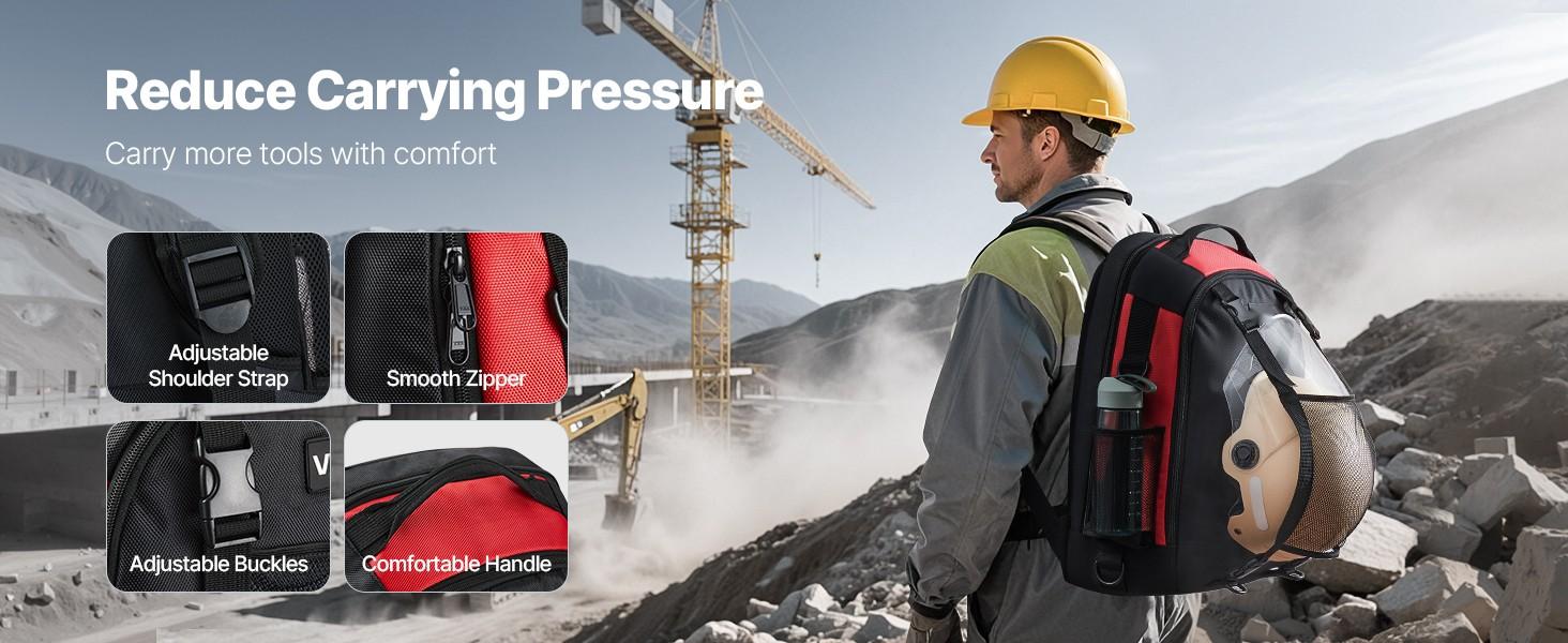 25.2L Welding Backpack Made From 1680D Polyester, Durable Welder Bag For Tools And Helmet, Portable Arc Welding Gear Backpack With Padded Shoulder Straps, Front Organizer Pocket, Quick Access Tool Pockets, Water Resistant Exterior