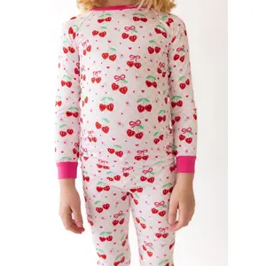 Cherry Hearts Two-Piece Pajamas