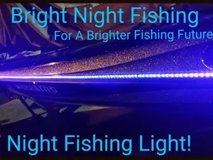 Bright Night 26 FOOT UV LED STRIP, BLACK FISHING LIGHT, Fluorescent Yacht light,Ultraviolet boat bass fishing 12v dc, Priority shipping, pontoon, kayak, john boat, florescent line glow
