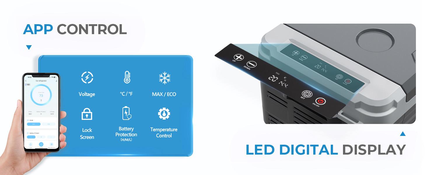 【LIVE】Euhomy 12-Volt 11 Quart Electric Cooler (Car Refrigerator) - APP & Bluetooth Enabled, Portable RV & Car Freezer