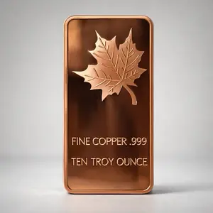 10oz Copper Bar .999 Fine Polished Finish