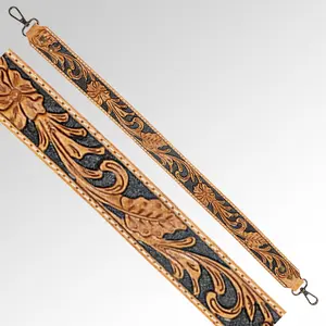American Darling Hand Tooled Genuine Leather Crossbody Handle Strap for Bags Phone Keychain Wallet Purse Clutch Cellphone