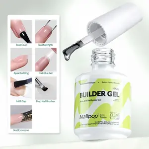 Professional 7-in-1 Nail Builder Gel – Repairs Weak/Flat/Uneven Nails & Builds Flawless Apex, Self-Leveling Formula, Ideal for Correcting Problem Nails & Professional Nail Sculpting