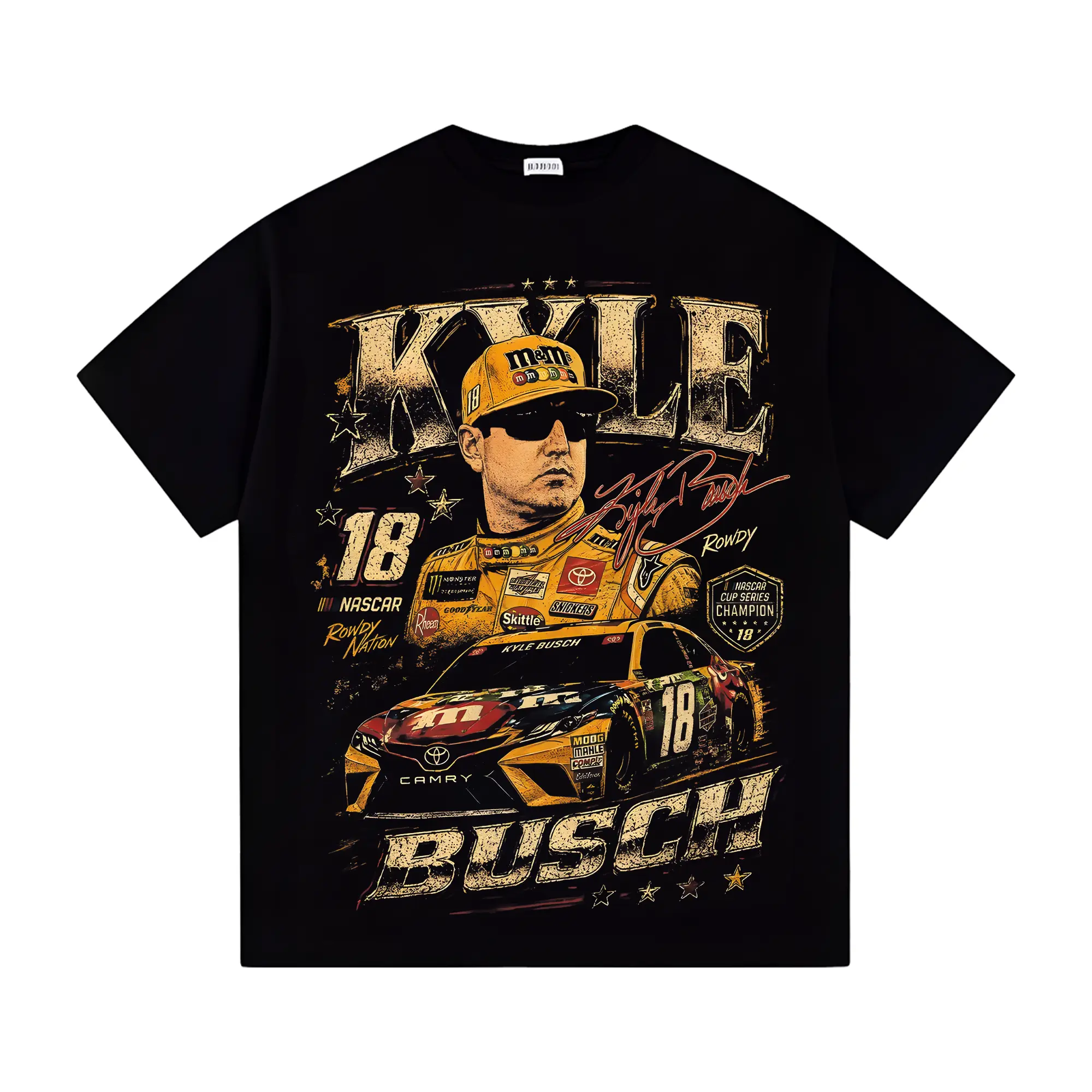 [Sale Up To 50%] Unisex Kyle Busch RIP Gone Too Soon T-Shirt, Vintage NASCAR Racing Graphic Tee, TikTok Viral Motorsport Fan Shirt, Heavyweight Oversized Cotton Streetwear, Memorial Racing Apparel