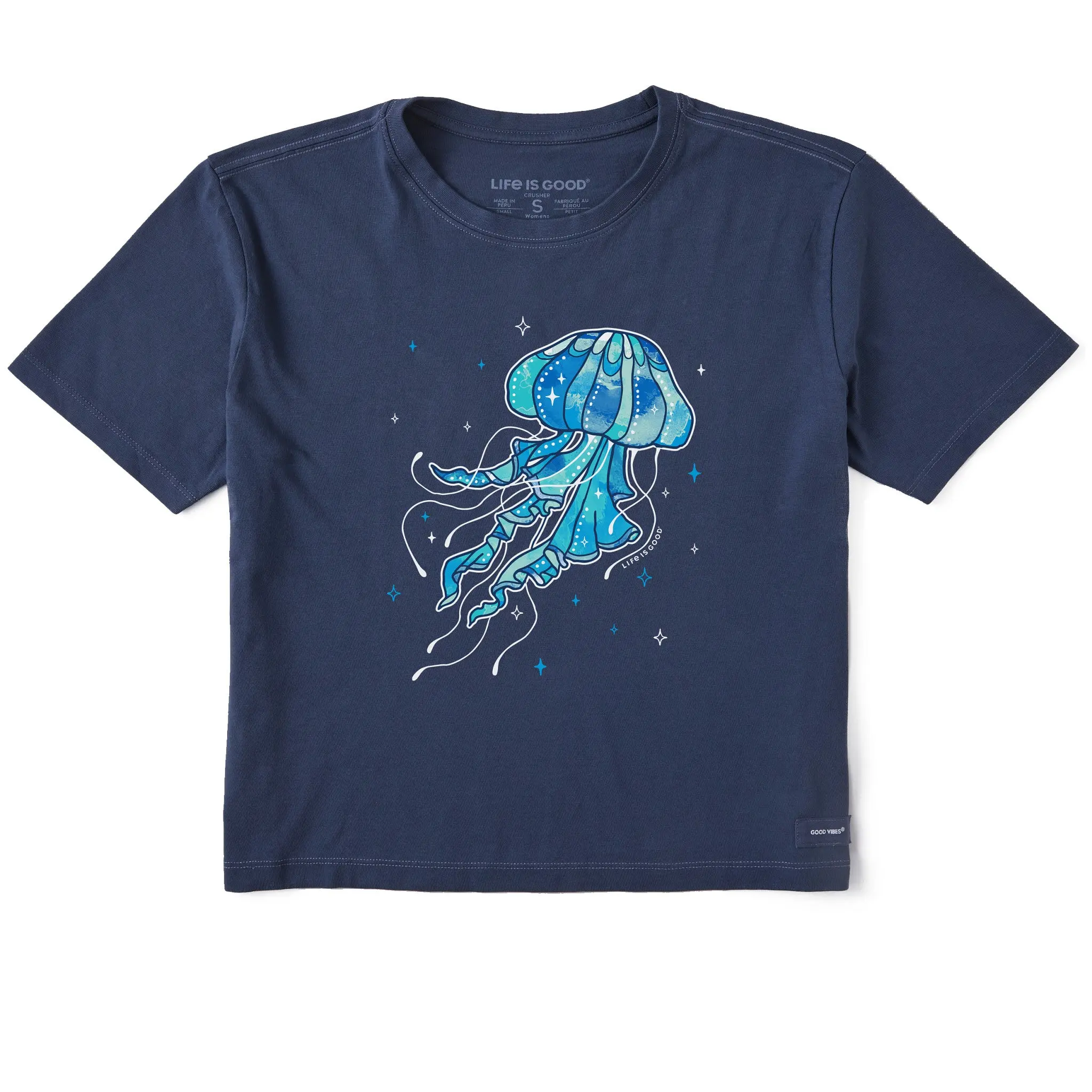 Women's Jellyfish on the Loose Short Sleeve Crusher Boxy Tee