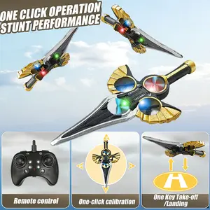 RCFlyingSwordToyDrone-360°Stunts&LEDGlow,EasyControlIndoor/OutdoorFunForKids