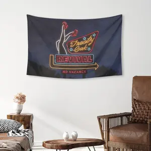 Treaty Oak Revival - No Vacancy Tapestry Funny Tapestries Durable Man Cave Wall Flag for College Dorm Room Decor Outdoor Party Banner Tree Design 40x60 Inch