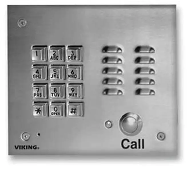 Viking Electronics VK-K-1700-3 SS Handsfree Phone W/ Key Pad