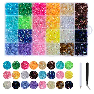 Bedazzled Kit 3MM/5MM  Mixed Color Boxed Sparkle Shinny Crystal Rhinestones for DIY Phone Case Book Shoes Clothing Nail Decor No Glue Included