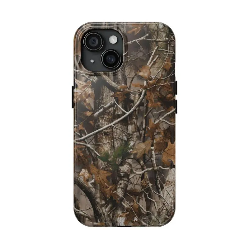 Realtree Camo Hard Hybrid Phone Case for iPhone 13 - 2-Piece PC + Silicone Tough Cover for Smartphones, Cellphones, Handheld Devices, Outdoor Enthusiasts’ Bushcraft Accessory with Enhanced Protection, Screen Protector Compatible
