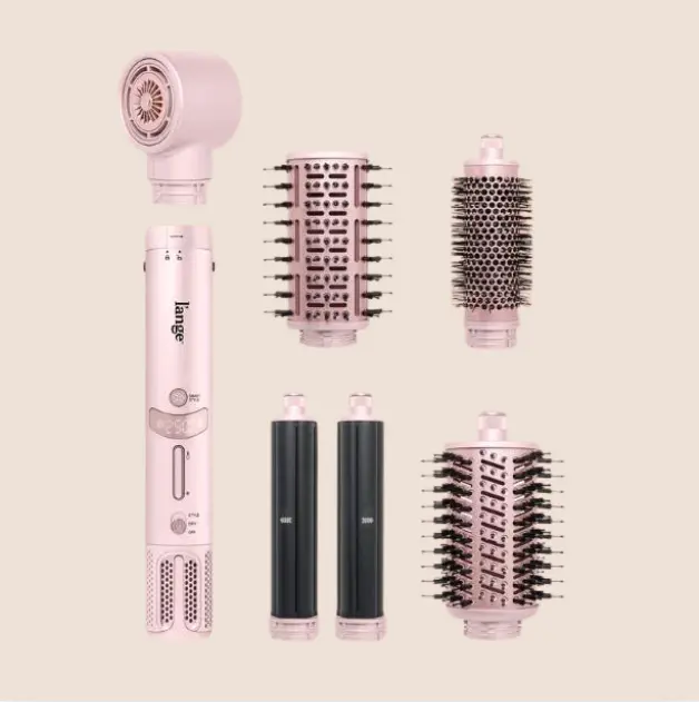 L'ANGE HAIR - TurboStyle 5-in-1 Air Styling & Drying System - Auto-Wrap Curlers, Volumizing Brush, Plug, Storage Bag, Curling Iron Set, Flawless Salon-Quality Results, Fast-Drying Brushless Motor