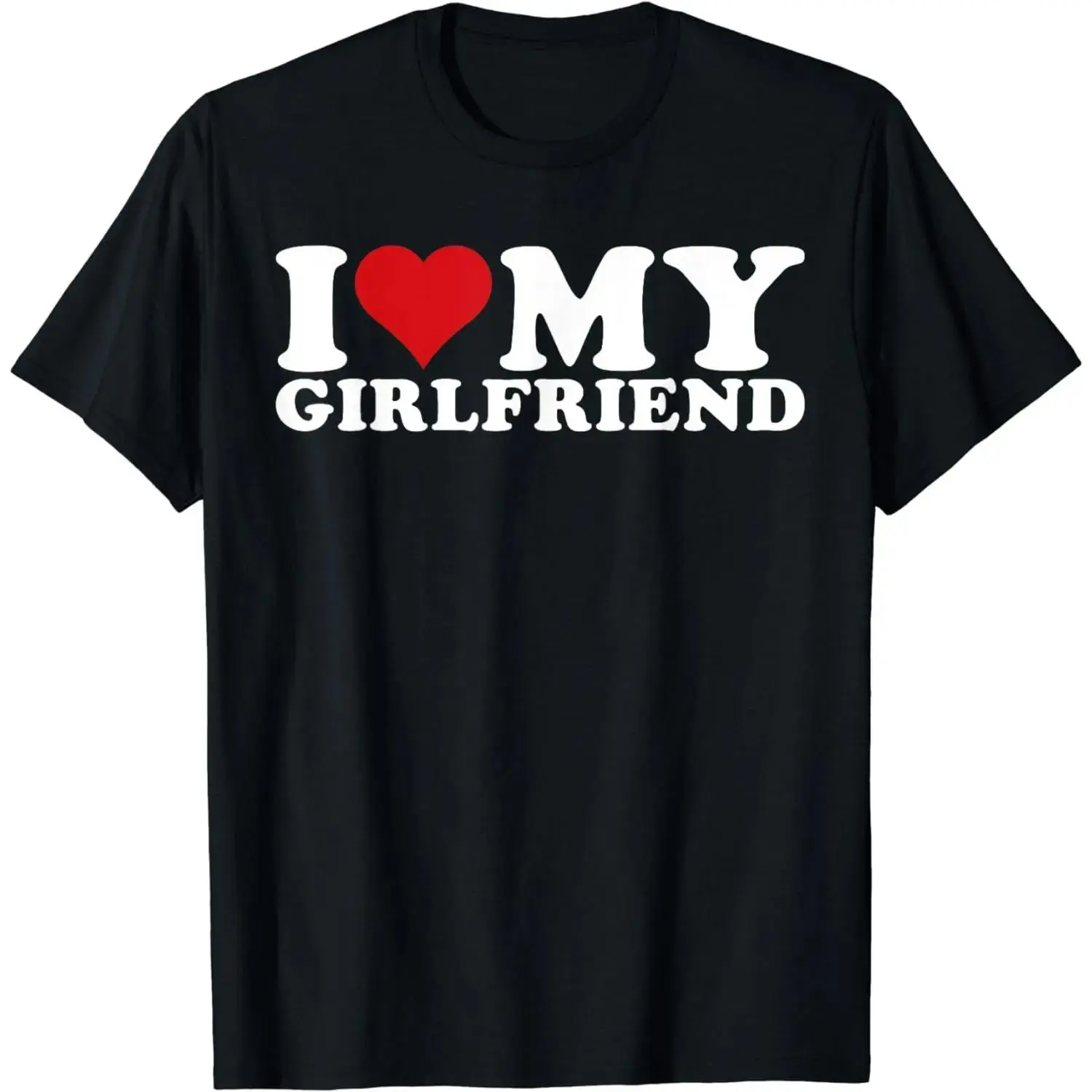[100% Cotton] [100% Cotton]  I Love My Girlfriend Gf I Heart My Girlfriend GF T-Shirt  Golf Gift T-Shirt For Men and Women