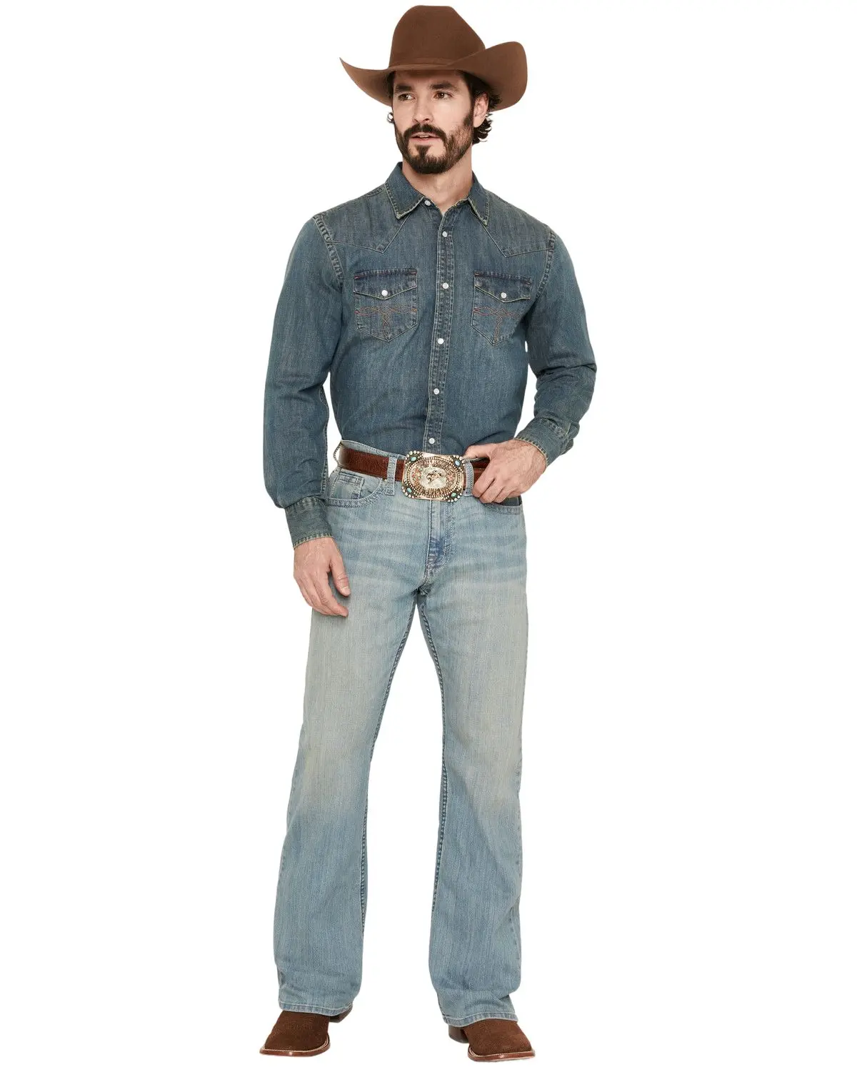 Cody James Men's Men'S Hamshackle Wash Duke Relaxed Bootcut Stretch Denim - Cjsp20j09-Ltw