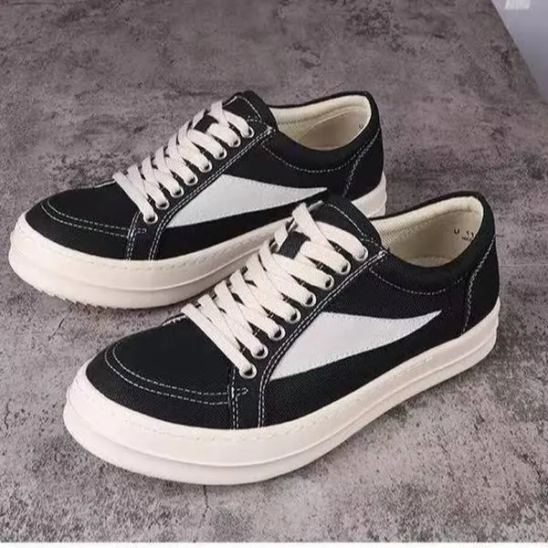 classic Outoor suede canvas walking shoes designer ro inverted triangle genuine leather trainers twill men's and women's lace up gothic style retro shoes size 36-47