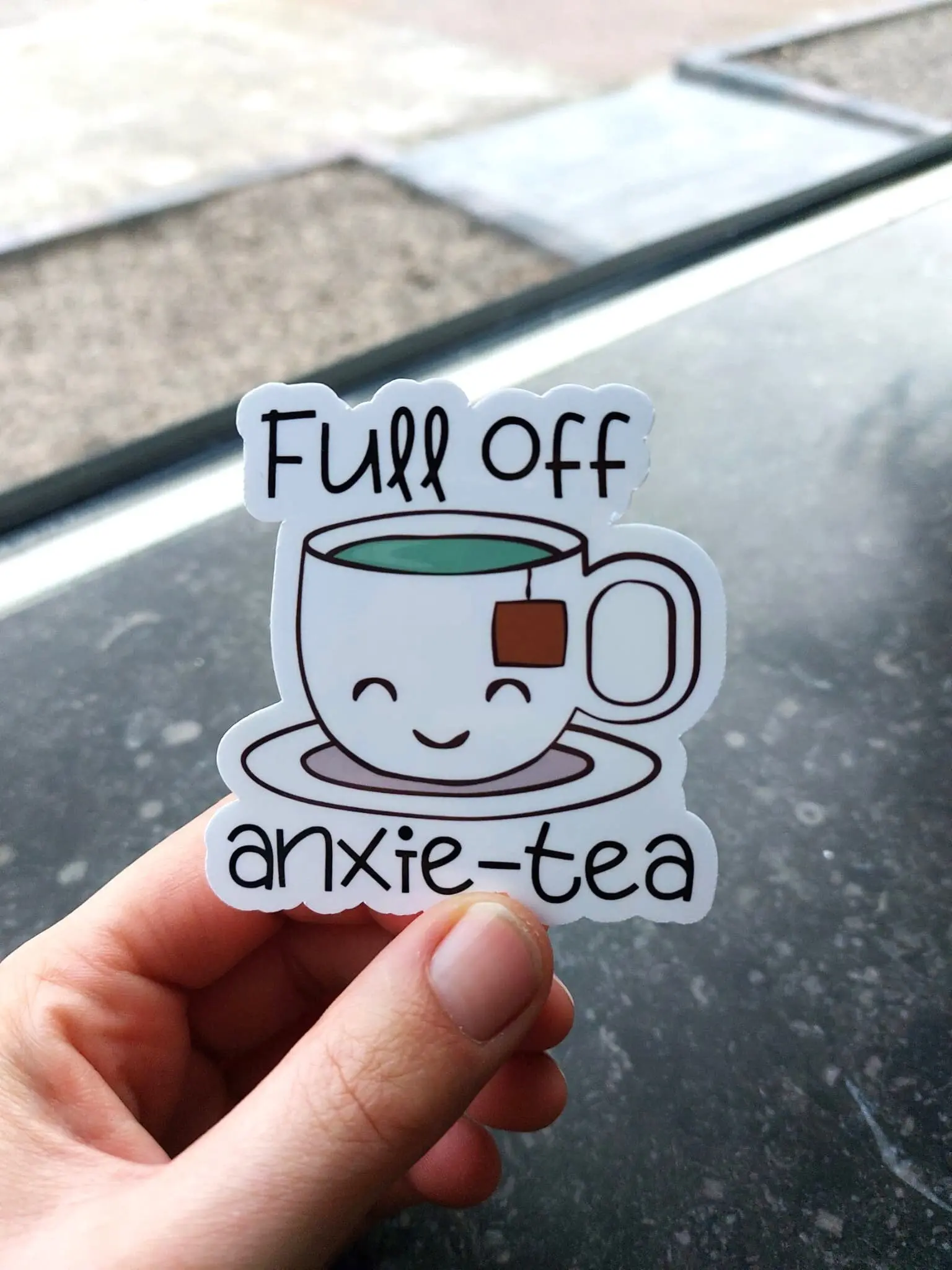 anxiety sticker funny vinyl water bottle sticker laptop waterproof stickers ssuitcase one piece sticker mental health social anxiety