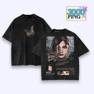 Resident Evil 4 Separate Ways Ada Wong Vintage Wash Tshirt, Butterfly Spy Graphic T-Shirt, RE4 Remake Gamer Streetwear, Acid Wash Mineral Oversized Sweatshirt, The Amber Mission Aesthetic, Tactical Survival Top, Unisex Cotton Apparel