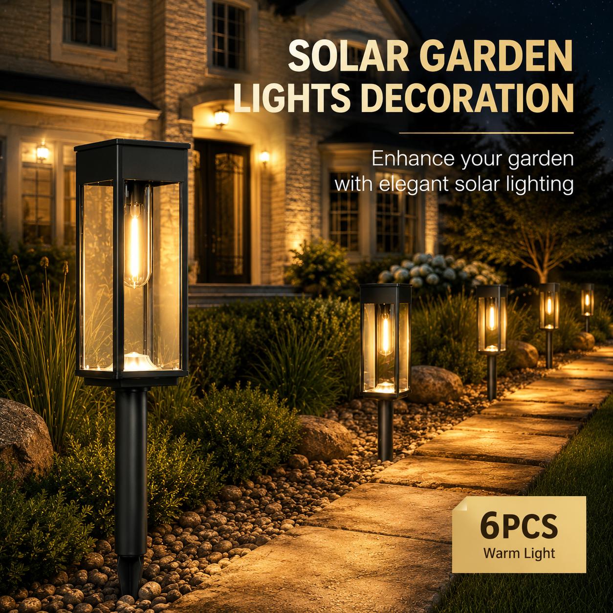 IP65 outdoor solar garden pathway lights