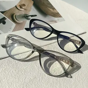 Cat Eye Reading Glasses for Women, Stylish Presbyopia Readers with Clear Lenses, Retro Fashion Frame, Comfortable Lightweight Everyday Reading Glasses for Books, Phone & Work