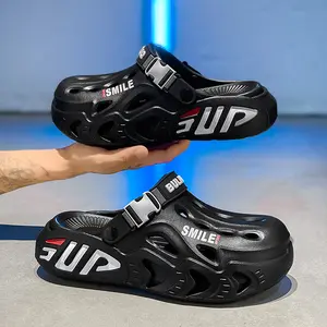 Men’s Summer Outdoor Perforated Clogs, Dual Wear, Non-Slip, Wear-Resistant Beach Slides