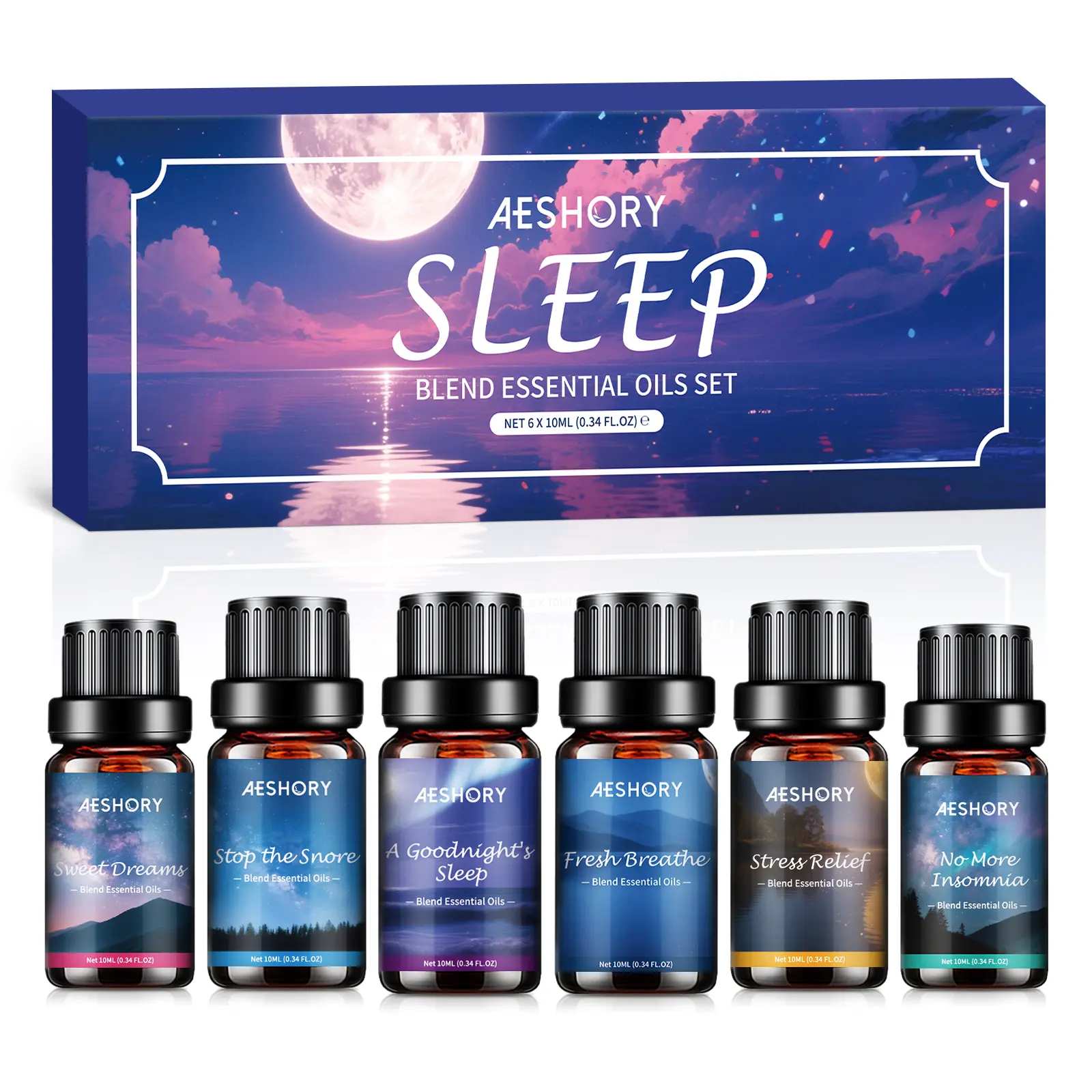 Sleep Diffuser Oils Gift Set - 6x10ML Luxury Fragrance Oil Blend, Sleep Scent Essential Oils Set for Diffuser, Candle, Soap Making Scents