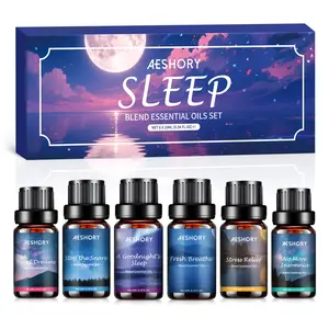 Sleep Diffuser Oils Gift Set - 6x10ML Luxury Fragrance Oil Blend, Sleep Scent Essential Oils Set for Diffuser, Candle, Soap Making Scents