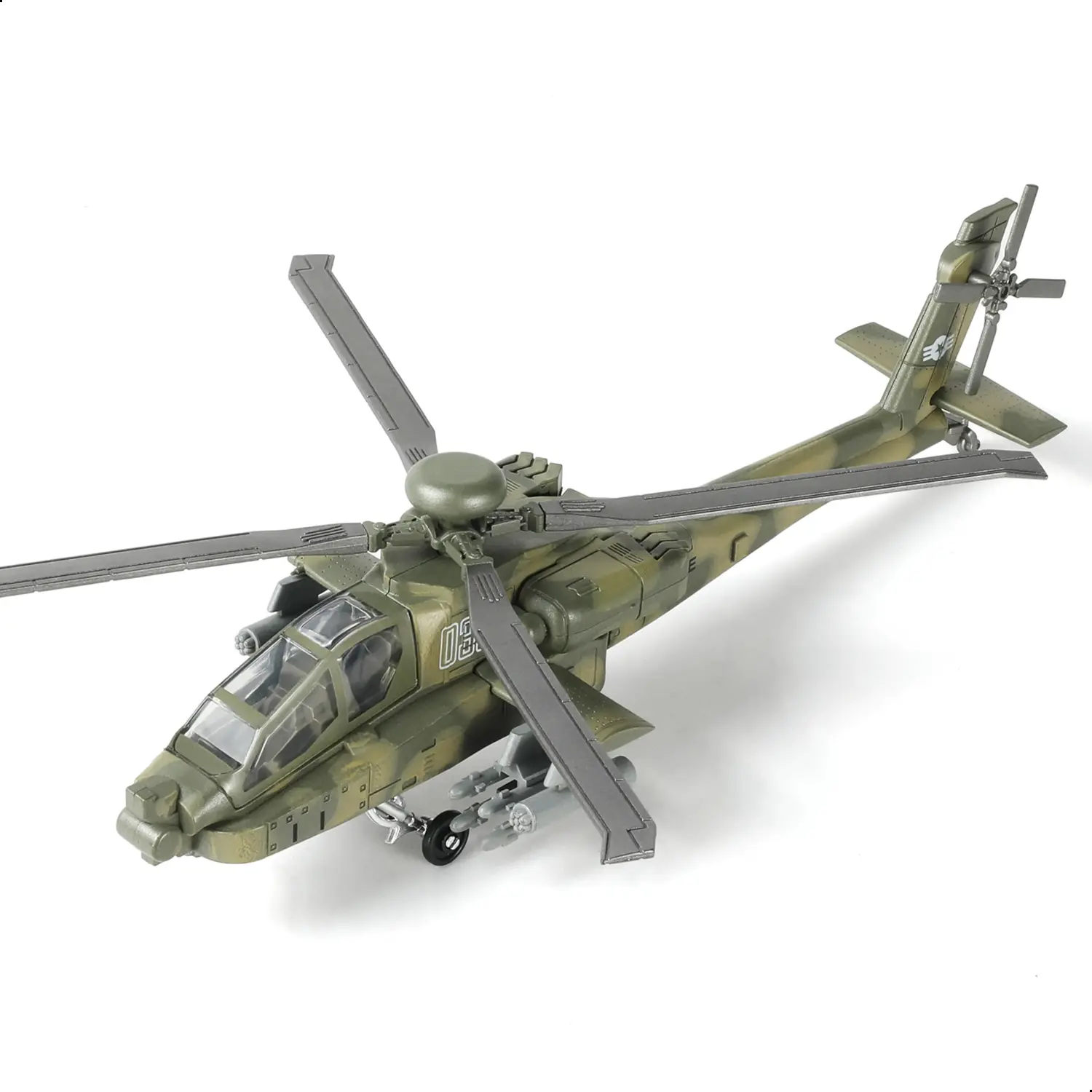1/72 Scale AH-64 Apache Combat Attack Helicopter Quick Build Model Kit - 25-Piece Assembly Toy with Display Stand, Collectibles for Aviation Hobbyists Ages 8+, Hands-On Learning Toy for Bedroom Shelves, Office Desks
