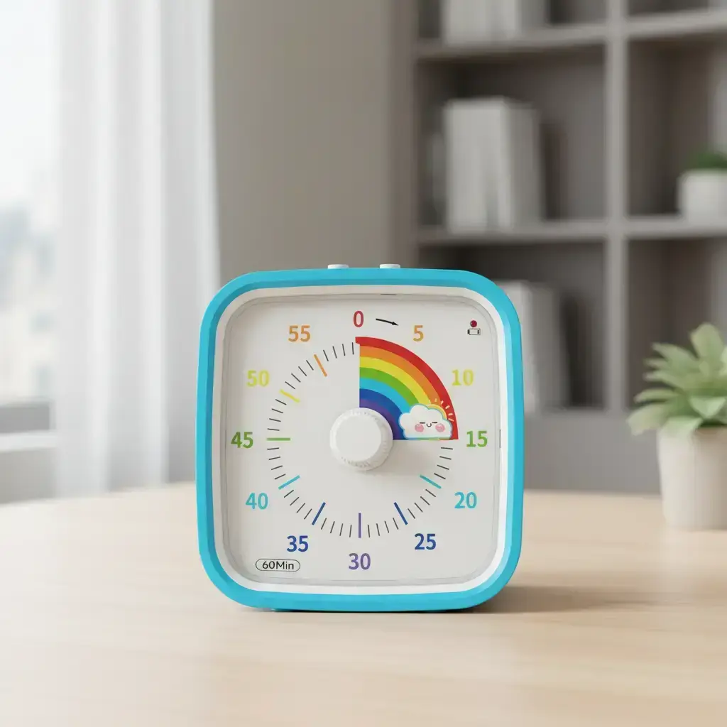 Yunbaoit Visual Kitchen Timer with Protective Case, Easy to Read LED Number Display Modern Digital Timer, 60-Minute Countdown Tool for Kids, Silent Low Battery Reminder for Effective Time Management, Easy To Read Kitchen Timers, Led Number Display Kitchen