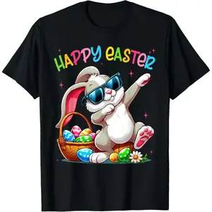 Funny Dabbing Bunny Easter Happy Easter for Adult T-Shirt A312