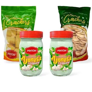 13:32PINTÓN Snack Bundle – 2 Cilantro Ajonesa Sauces + Marinera & Garlic Crackers
