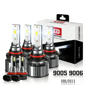 6Pcs 9005+9006+H11 LED Headlight & Fog Light Combo for Toyota Corolla, 26000LM 6000K Cool White, High/Low Beam, Plug & Play