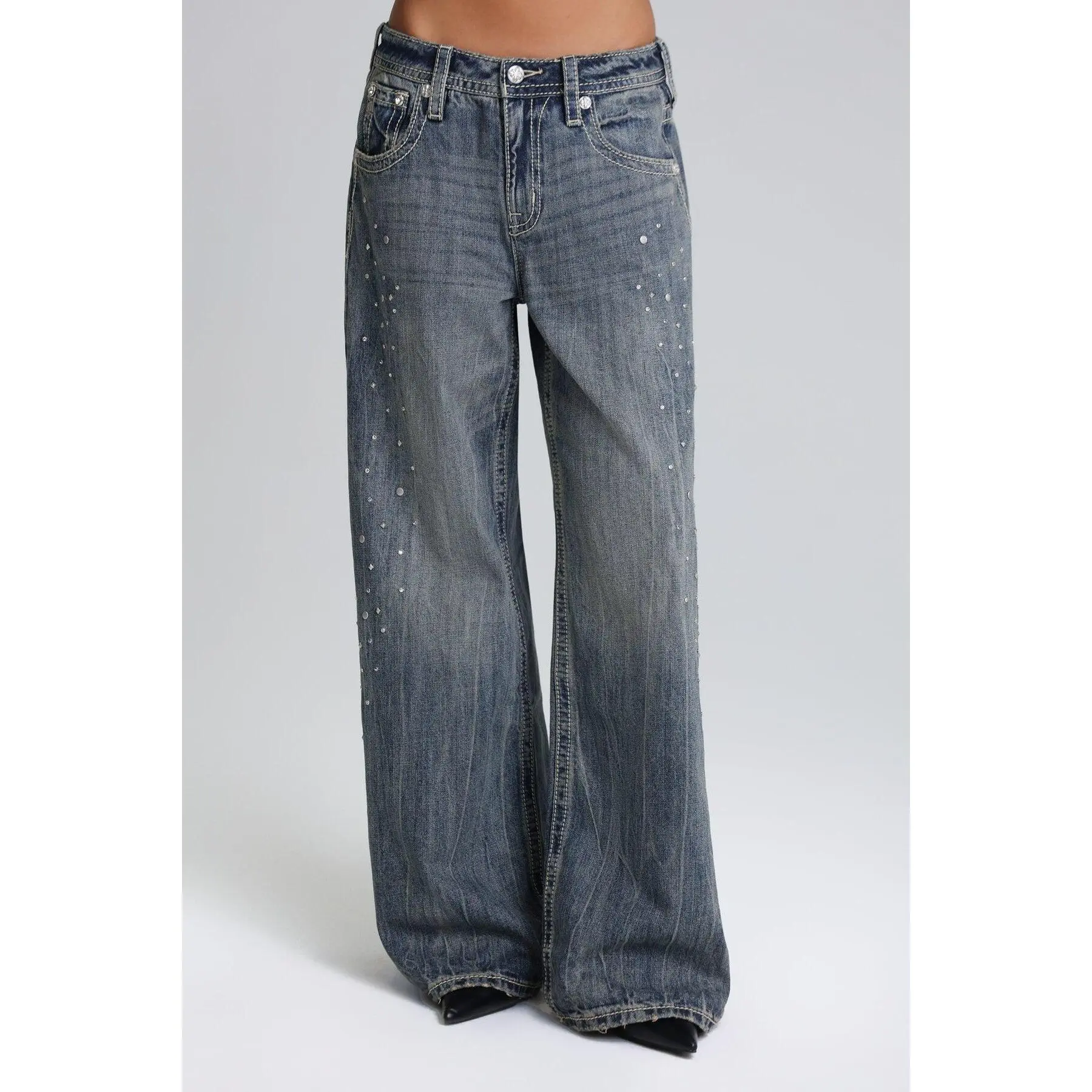 Harmony Studded Baggy Jeans