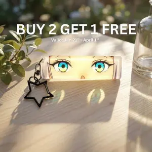Frieren Acrylic Character Anime Keychains, Shining Eyes Luminescent Pendant Gift, Light Up Keychain, Gift for Anime Fan