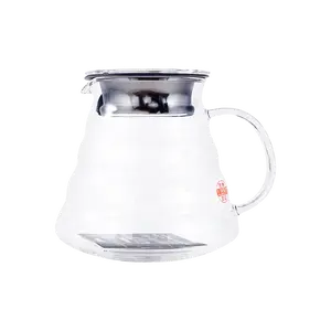 HARIO V60 Cloud Glass Coffee Server 600ml with Dripper - Heatproof Pour Over Coffee Carafe for Brewing, Gift Idea