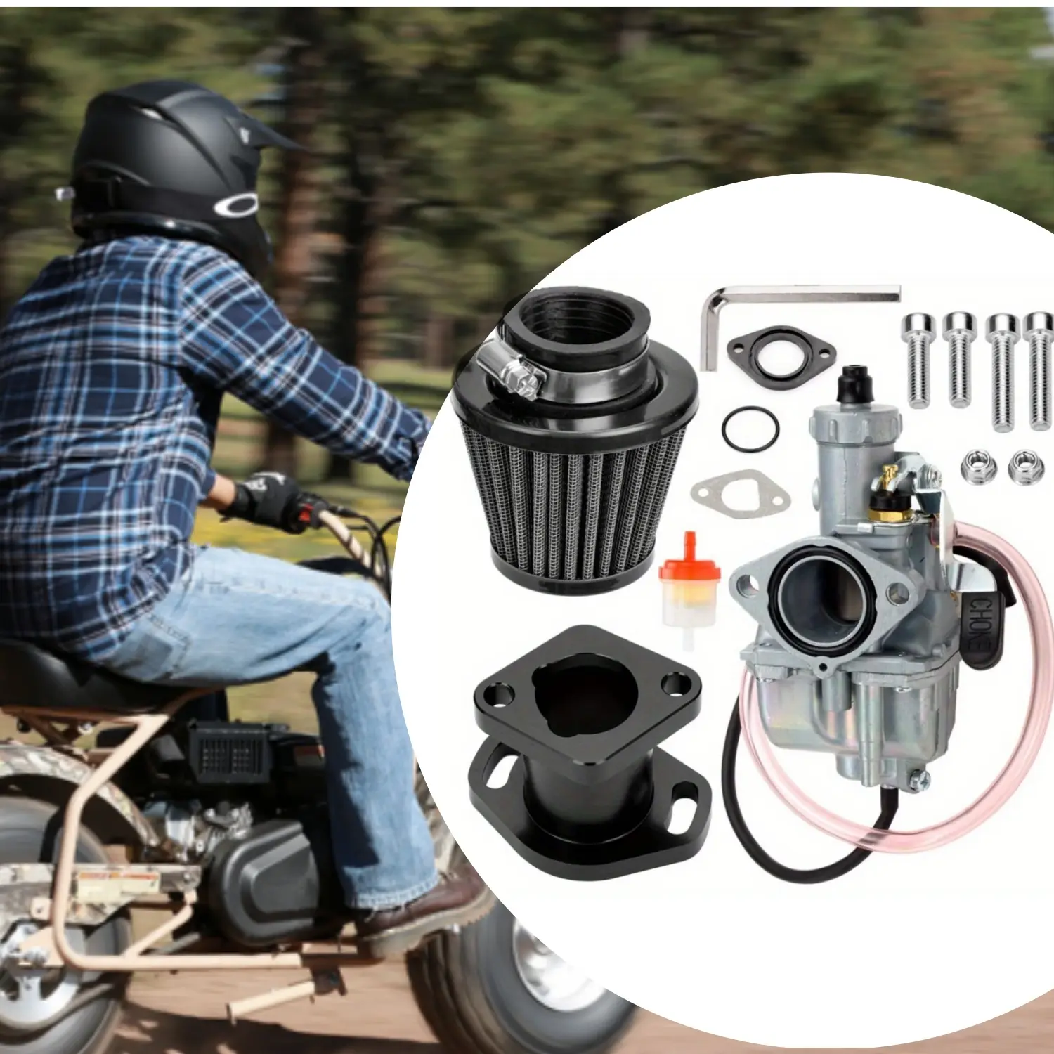 Mini Bike VM22 26mm Carburetor Carb for Predator 212cc 196cc Colema* CT200U CT200U-EX BT200X KT196 Minibike Go Kart Baja Warrior MB200 6.5hp GX160 GX200 Parts