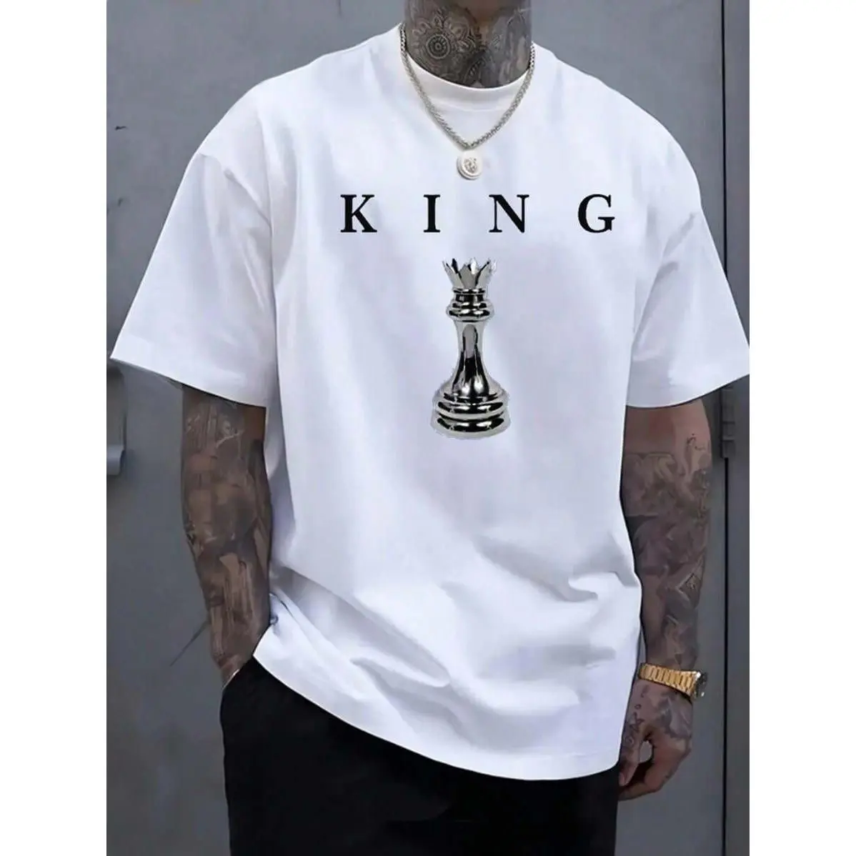 Men's Crew Neck Short-Sleeved Custom-Printed Slogan Letters Sports T-Shirt & Vest - All Seasons Summer Training Running Apparel - Check Size Chart, Slogan Sports T-Shirt, Short Sleeve