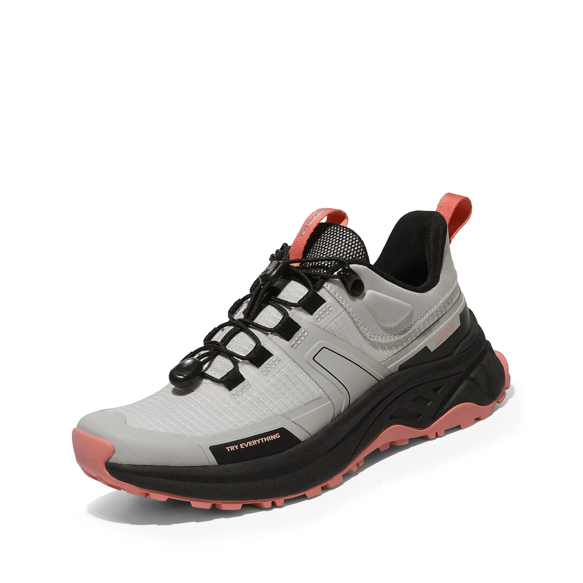 NORTIV 8 Women's Lightweight Durable Outdoor Hiking Shoes - Cord Lacing System, Rubber Sole, Responsive Cushioning, Aggressive Grip, Outdoor Mesh Shoes - Casual Trainers for Trekking, Camping, Outdoors, Fabric