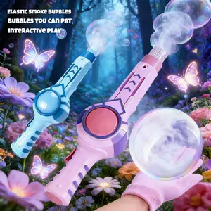 Fog Bubble Machine Rechargeable - Automatic Electric Smoke Bubble Maker with Colorful Lights & Music, Easter Gifts Easter Basket Stuffers for Kids | Fog Bubble Game for Easter Party, Birthday Parties, Beaches, Summer Outdoor Activities