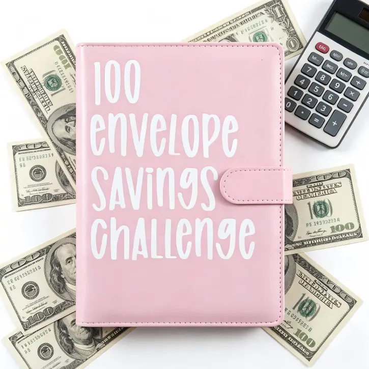 2026 New A5 Budget Binder Savings Challenge Book with 100 Envelopes, Cute Stickers, Easy Tracking for 100-Day Saving Challenges, Fun & Practical Pink Planner for Budgeting Enthusiasts