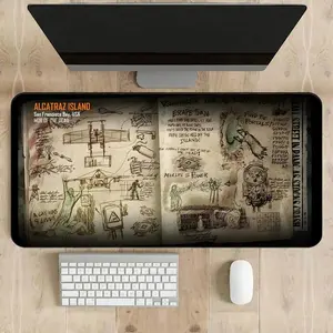 Custom Zombies Desk Mats Black Ops-Inspired (Kino, Origins, Tranzit, Ascension) - Black Ops-Inspired Design Gaming Accessories Desk Mats - Call of Duty Playmat - Unique Gift for Gamers, Mob Of The Dead