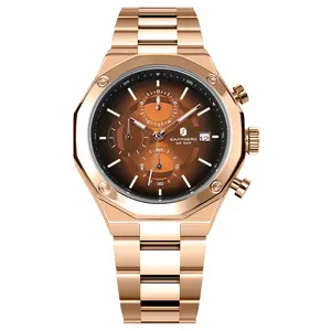 SAPPHERO Men's Luxury Multi-Function Chronograph Quartz Watch, Simple Business Casual Style, Waterproof, Luminous, Trendy, Ideal for Gifts