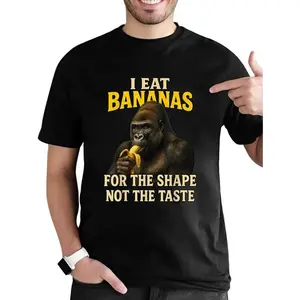 Eat Bananas For The Shape Not The Taste Adult Humor Meme T-Shirt graphic design unisex cotton t-shirt streetwear style