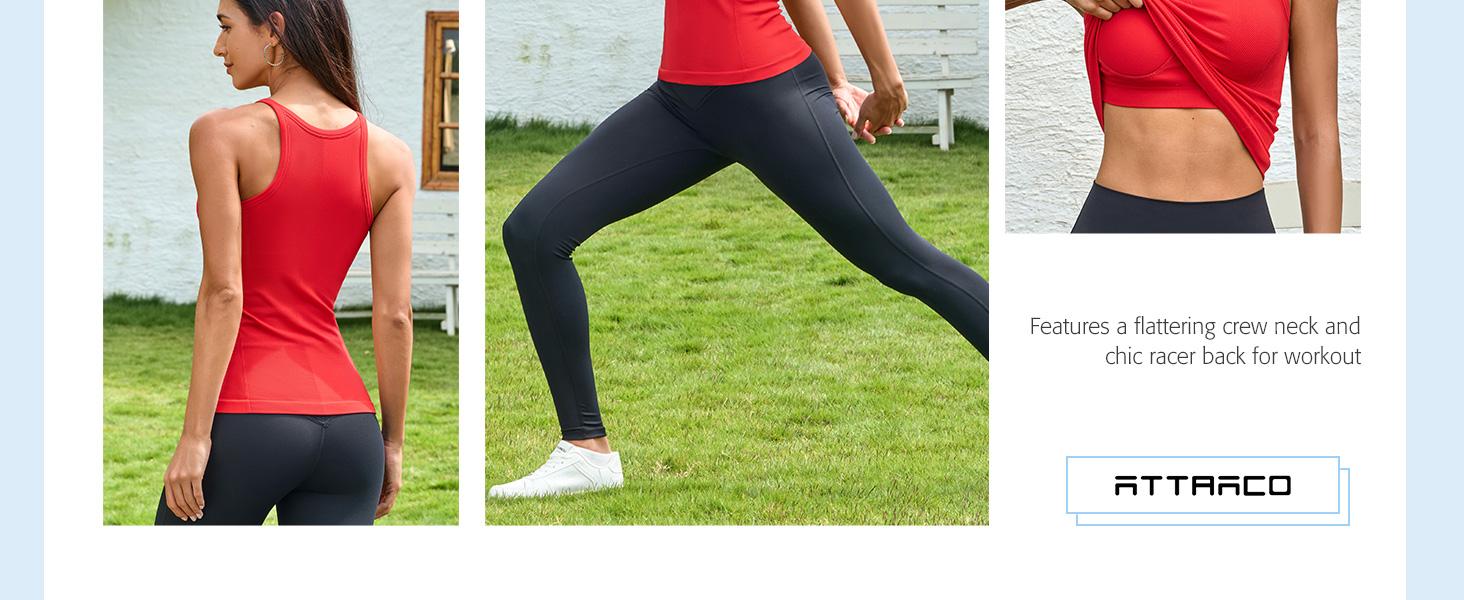 ATTRACO Women Workout Tank Tops with Built in Bra Basic Ribbed Tank Top Crew Neck Racerback Athletic Camisole Seamless summerwins ATTRACO Women Workout Tank Tops with Built in Bra Basic Ribbed Tank Top Crew Neck Racerback Athletic Camisole Seamless summerwins