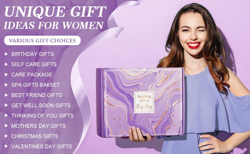 Mayicivo Birthday Gifts for Women Self Care Gifts Get Well Soon Gifts, Rose Relaxing Spa Gifts Basket Care Package w/ Luxury Flannel Blanket Tumbler, Mothers Day Gifts for Mom Her Wife Girlfriend Sister