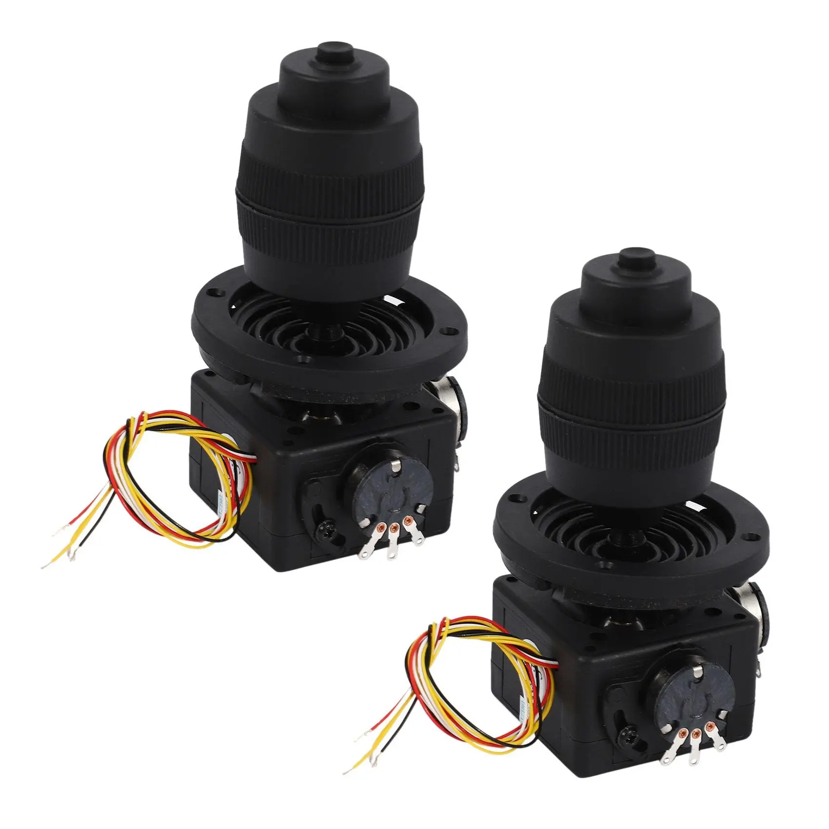 QYKF 2 Pack 4-Axis 10K Electronic Joystick Potentiometer with Wire, D400B 4D Industrial Controller Replacement Part