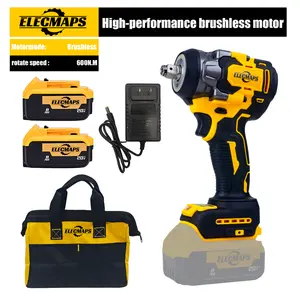 Suitable for 20V batteries, cordless 450N high-torque impact wrench. 3000 RPM, brushless motor, 450 lb., tool only, battery not included. Suitable for heavy machinery and automotive repair.