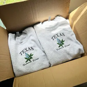 Embroidered State Flower Crewneck Sweatshirt