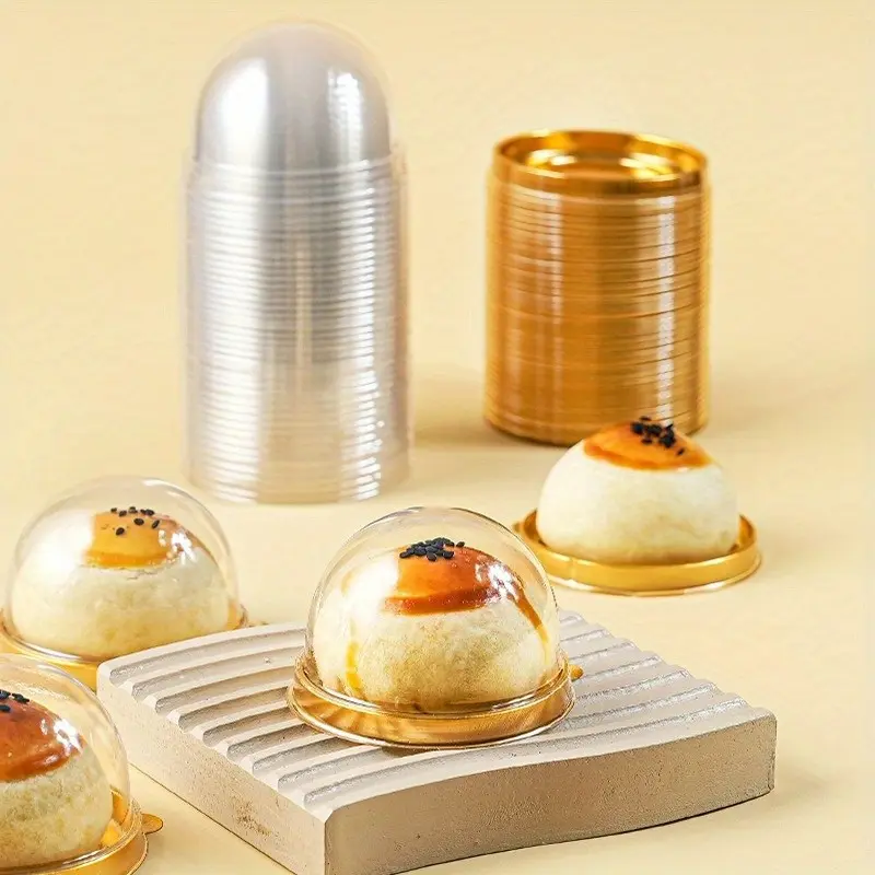 50pcs RV Kitchen Mooncake Tray Packaging Box, Egg Yolk Pastry Box, Vacuum Molded Box, Gift Box, Baking Supplies, Puff Box, Mung Bean Cake Box