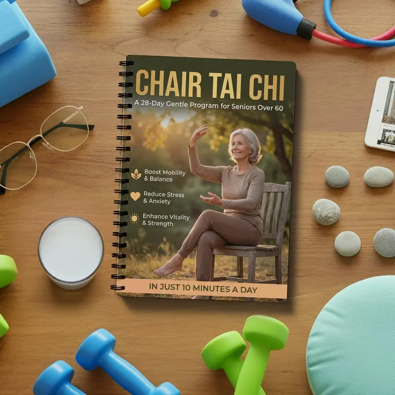 Elderly, Seniors Tai Chi Chair Fitness Upper and Lower Limb Training Suitable for Balance and Mobility Training Low-Intensity Seated Exercise at Home Tai Chi Improves Flexibility, Coordination, Strength 10 Minutes Daily