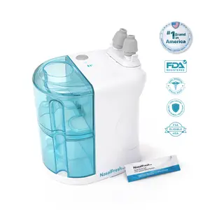 NasalFresh MD Dual Powered Nasal Irrigator | Sinus Cleaner with Rinse and Suction | Fast Relief for Allergies Cold and Flu Congestion | Natural Drug Free Sinus Care Device