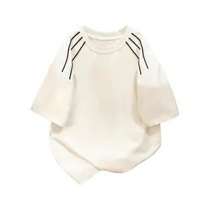 Summer 100% Cotton Casual Loose Versatile Short Sleeve T-Shirt